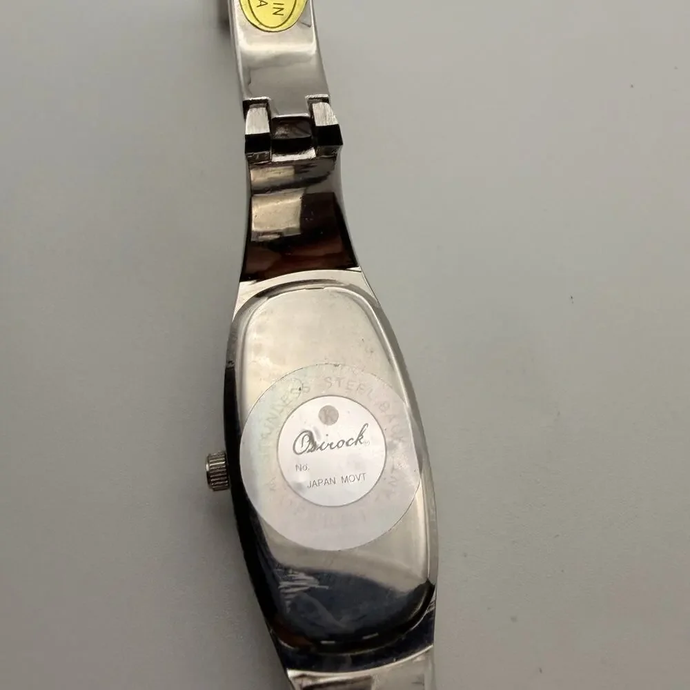 Elegant Vintage Osirock Women's Asymmetric Bangle Watch Working New Battery
